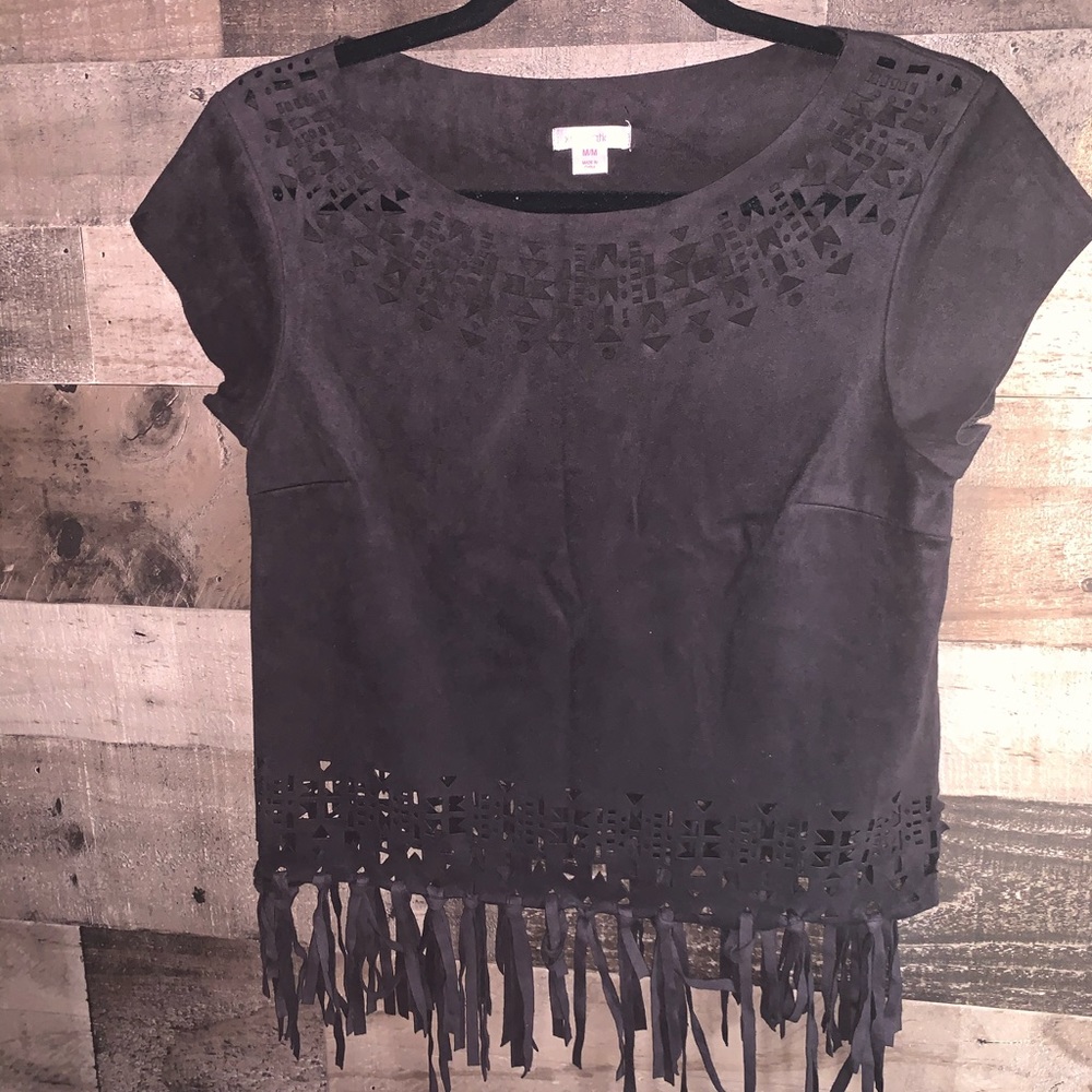 Suede top
